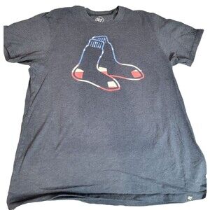 Boston Red Sox large t-shirt  socks logo in a distressed style